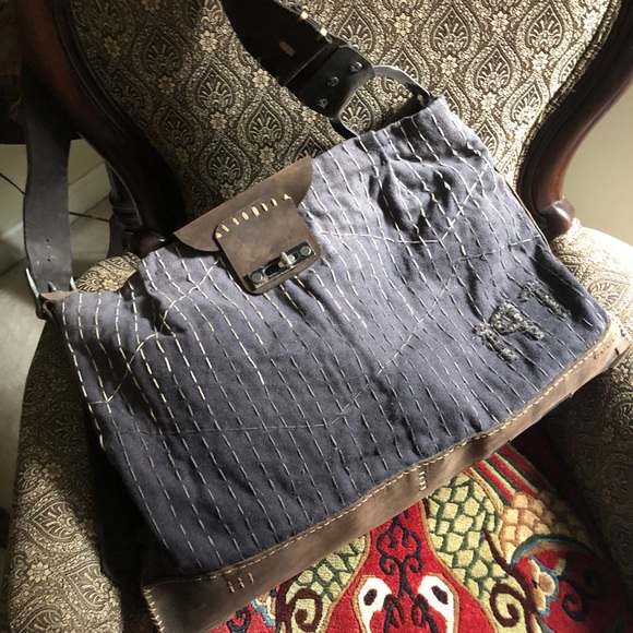 Handmade Grunge Large Messenger Bag - Picture 2 of 9